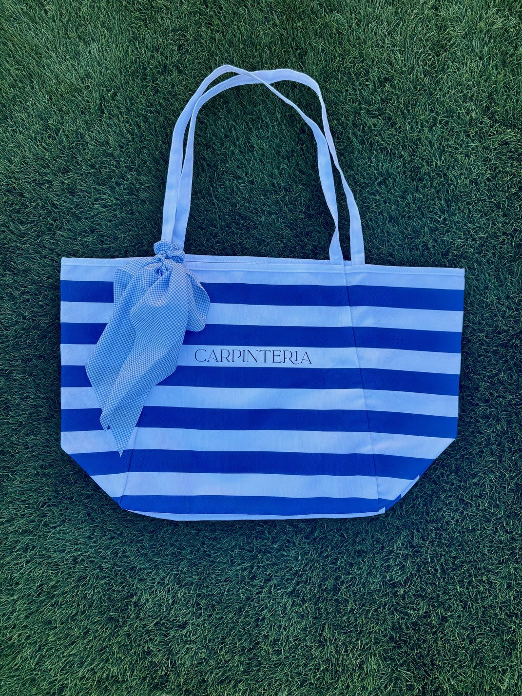 Striped Carpinteria Tote w/ Scarf (Style C)