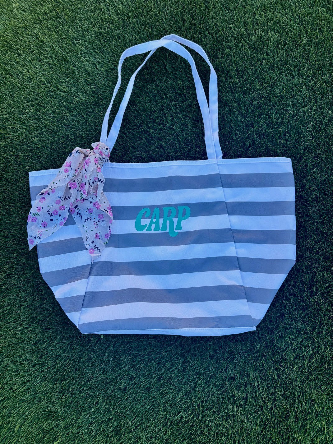 Striped Carpinteria Tote w/ Scarf (Style G)