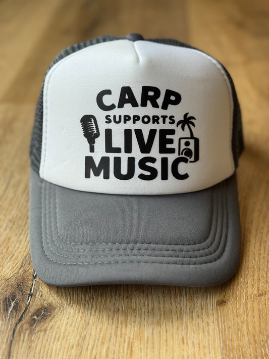 CARP Supports Live Music Trucker Hat – Sound On Edition