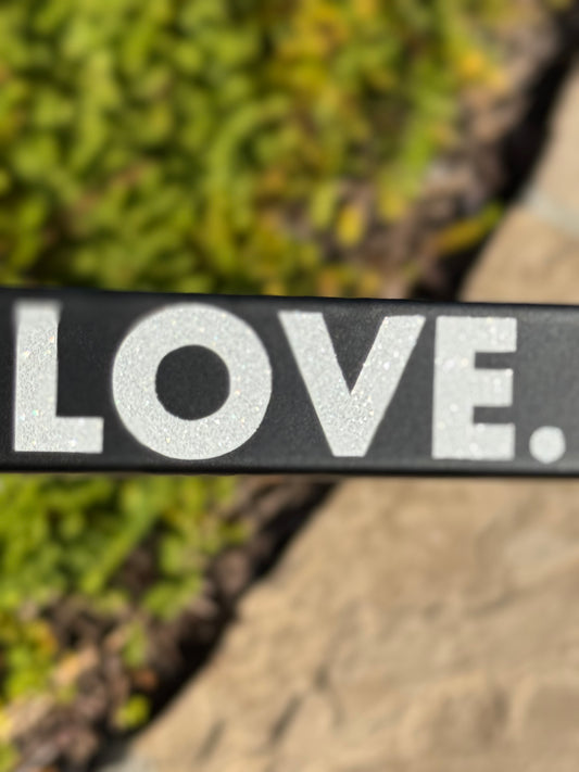 LIVE. LOVE. CARP. License Plate Frame Sparkle Edition