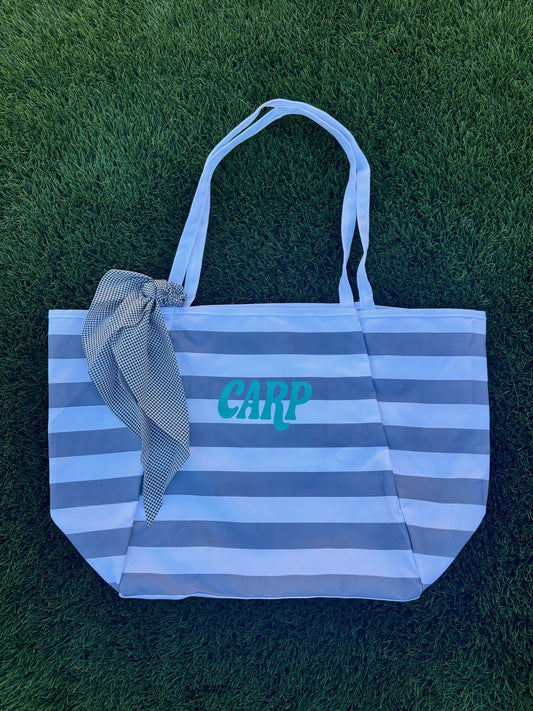 Striped Carpinteria Tote w/ Scarf (Style A)