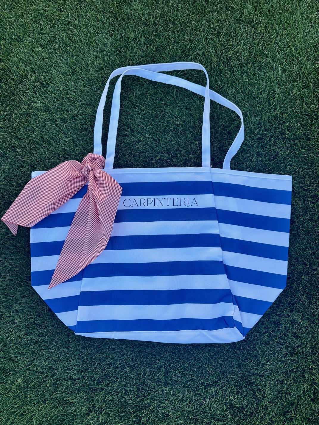Striped Carpinteria Tote w/ Scarf (Style B)