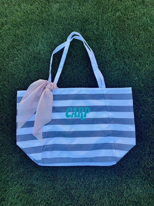 Striped Carpinteria Tote w/ Scarf (Style D)
