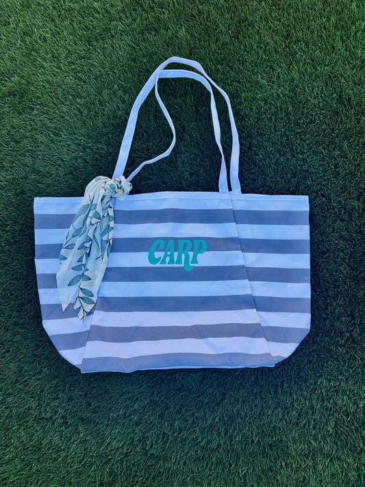 Striped Carpinteria Tote w/ Scarf (Style F)