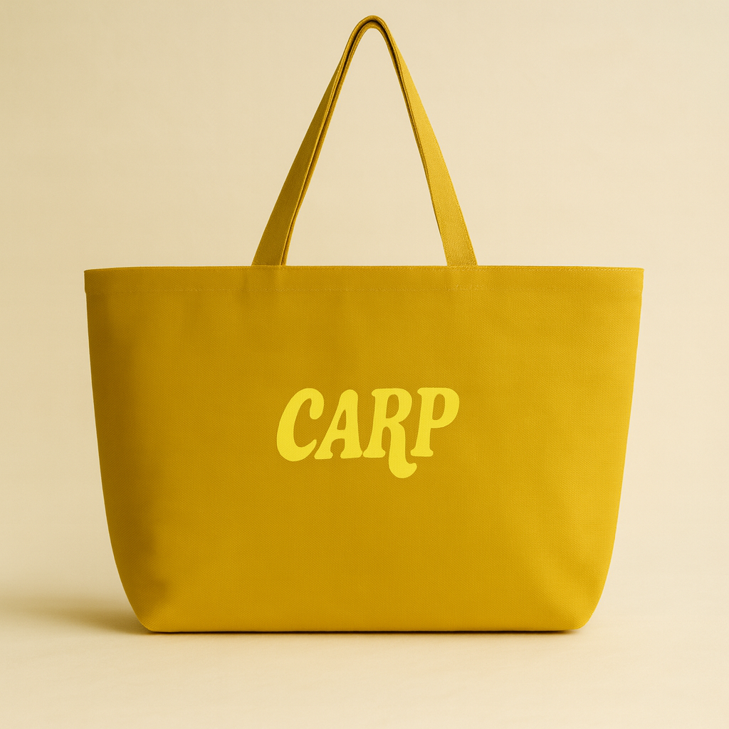 Extra Large Sunflower CARP Tote (Yellow Font)