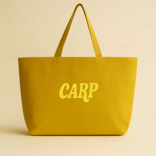 Extra Large Sunflower CARP Tote (Yellow Font)